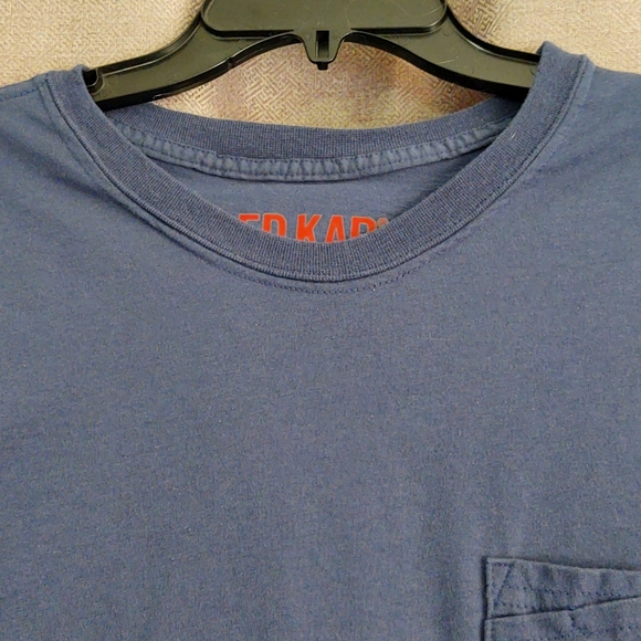 Red Kap Blue Crew Neck Pocket Work T-shirt. Sz Large - Picture 4 of 6